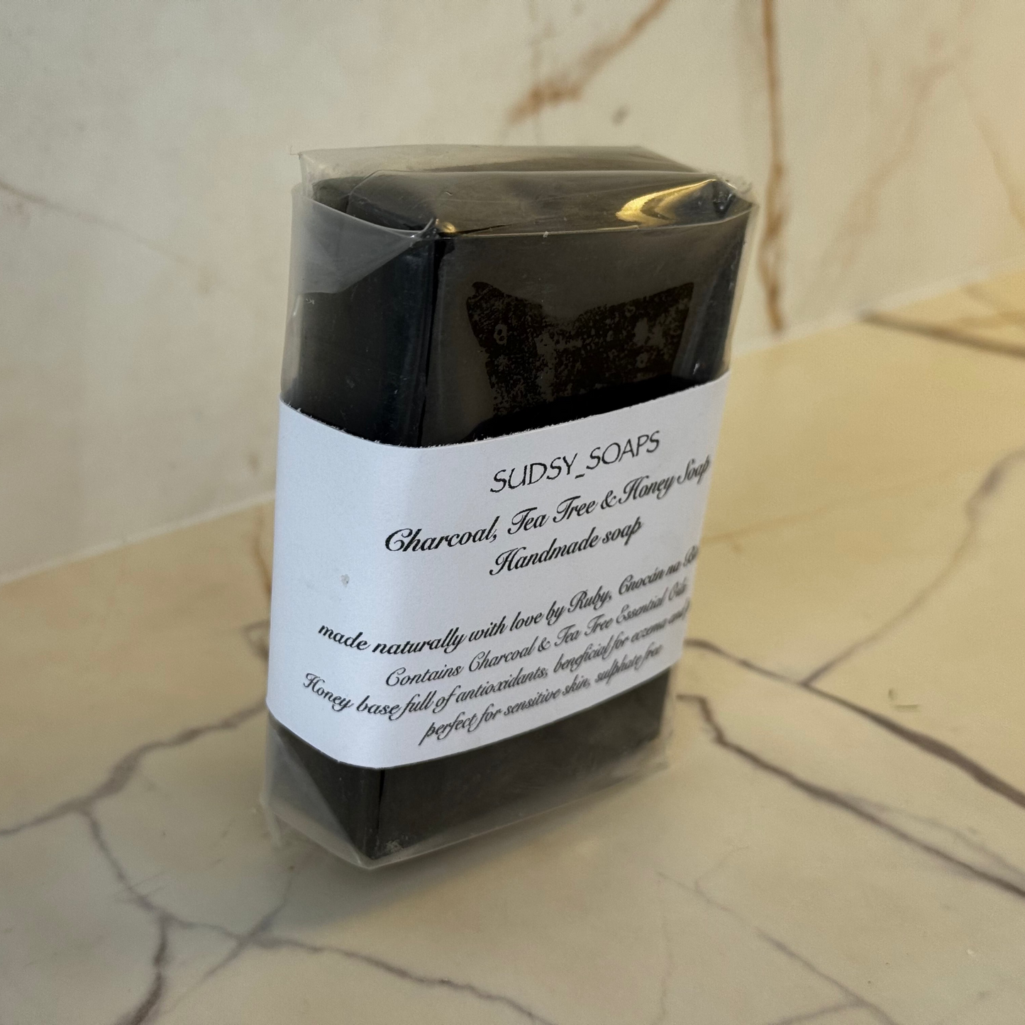 Handcrafted Charcoal, Tea Tree & Honey Soap