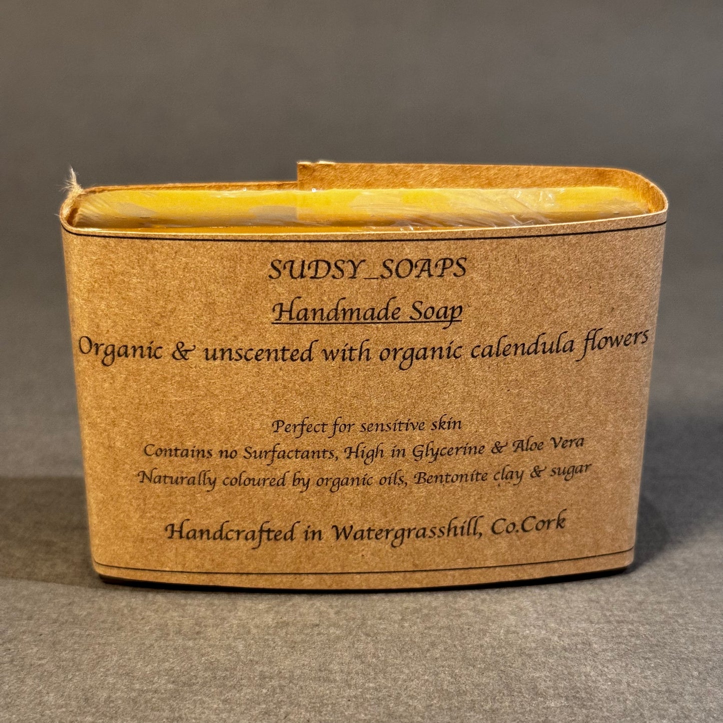 Handcrafted Soap, Organic & Unscented with Calendula Flowers